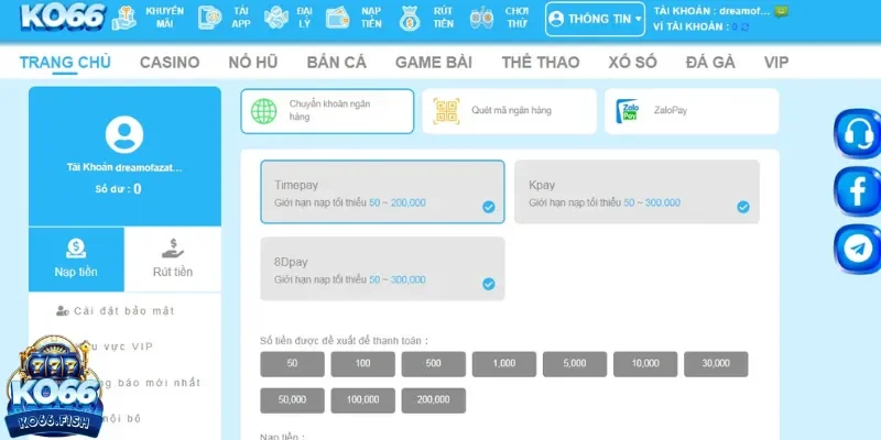 Nạp vốn hoàn toàn dễ dàng