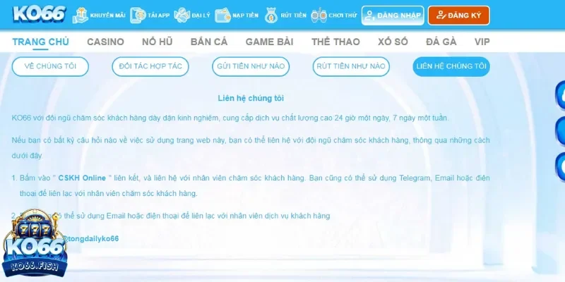 Sảnh game luôn đồng hành 247