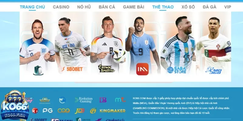 KO66 - Thiên đường của dân mê cá cược thể thao